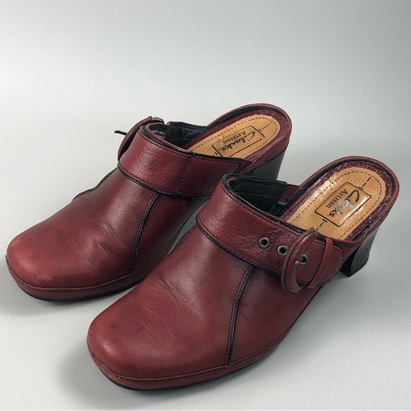 Clarks Women’s Artisan Clog Leather Heel Mule Size 9.5M - Picture 7 of 15